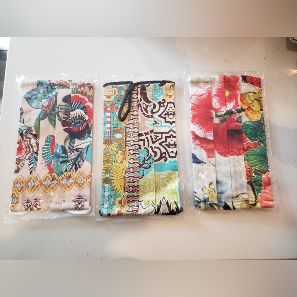Set of 3 Face Masks, Packaged, new, no tags